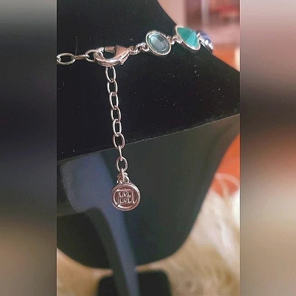 Sky Blue and Light green Crystal Like Bead Necklace. 🌴